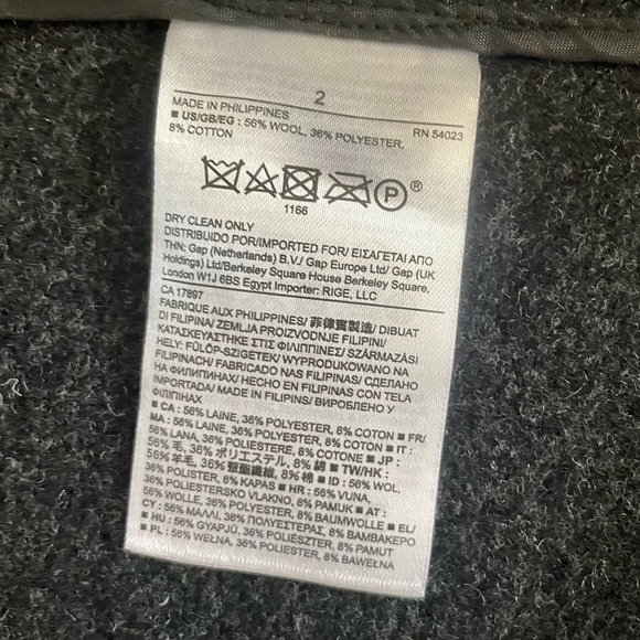 Banana Republic Knit DB Longline Blazer Gray Black Women’s Size 2 - Picture 3 of 8